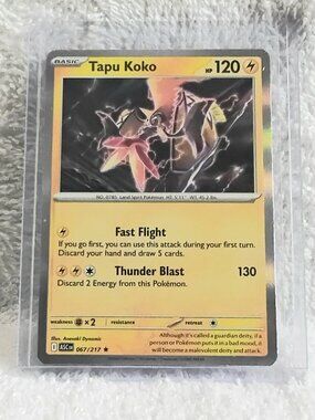 Mint 2026 Pokemon Tapu Koko Rare ☆ Holo Card 067/217!!